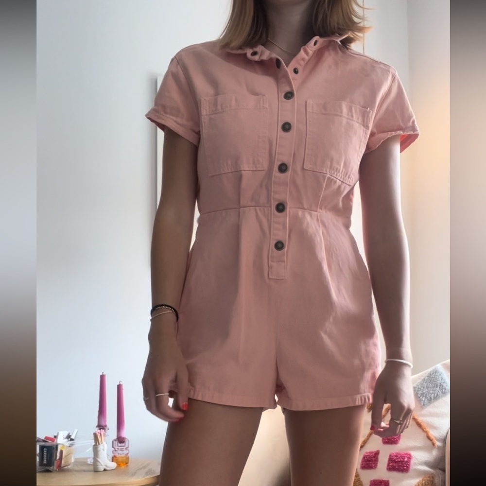 Peach Utility Jumpsuit